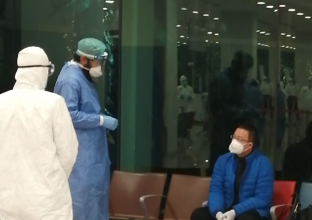 Chinese man with coronavirus symptoms put into isolation ward