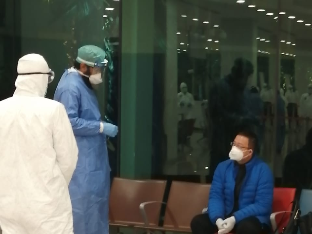Chinese man with coronavirus symptoms put into isolation ward