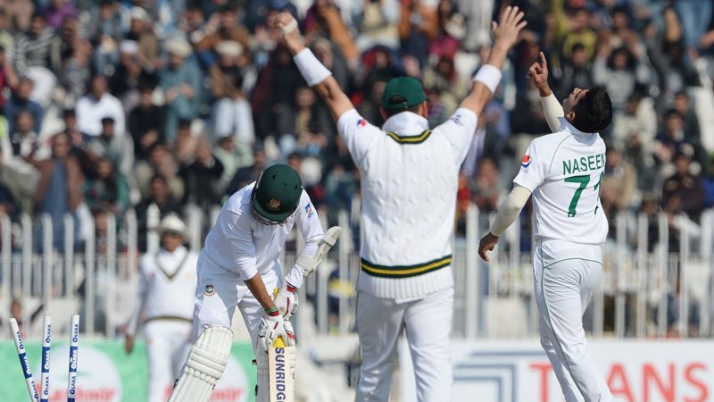Naseem Shah becomes the youngest bowler to take a test hat-trick