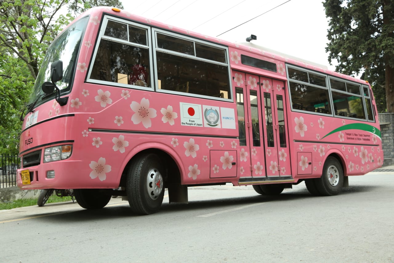 Pink Bus service to facilitate women in KP reportedly shut  down