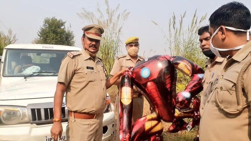 Residents in India create panic after confusing an 'Iron Man balloon' with alien invasion