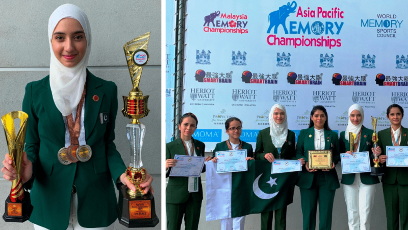 Young Pakistani girl breaks multiple records, wins World Memory Championship