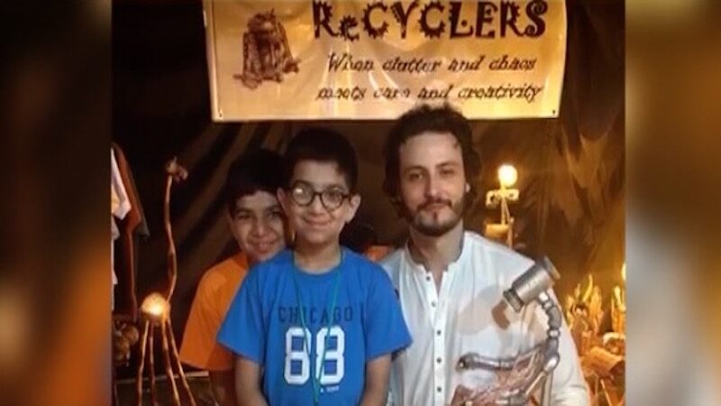 Two young boys from Karachi make amazing lamps, robots from plumbing pipes