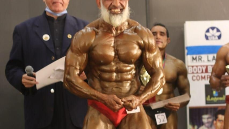 Giving youngsters a run for their money: 60 year old wins Mr. Pakistan bodybuilding competition