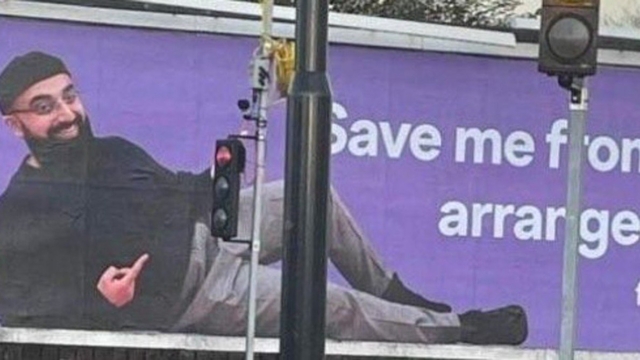 British-Pakistani man spends hundreds on giant billboard in UK to find a wife