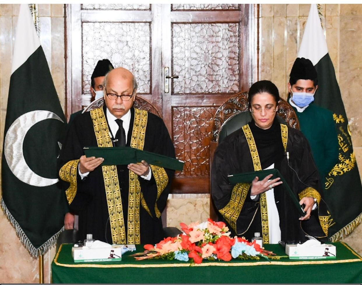 Justice Ayesha Malik takes oath as the first female Supreme Court Judge of Pakistan