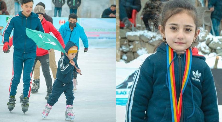 4-year-old girl from Hunza wins silver medal in skating