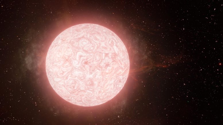 Astronomers watch a supergiant star 10 times bigger than the Sun explode