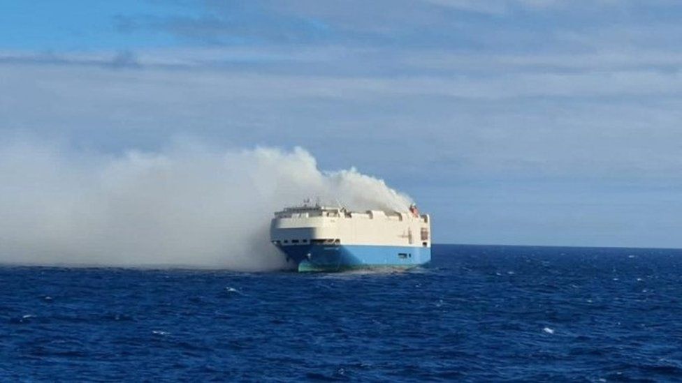 Cargo ship carrying 4,000 luxury cars sinks off the Azores