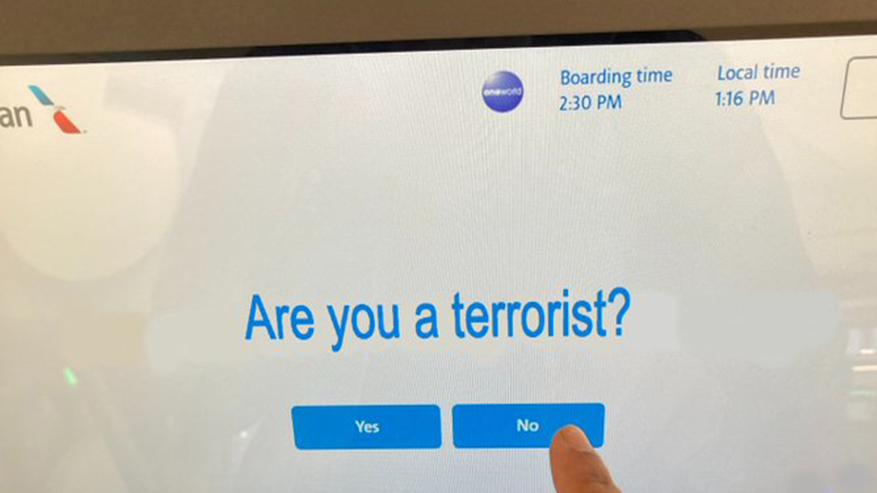 ‘Are You a Terrorist?’ US Airport Kiosk’s Security Leaves Netizens in splits