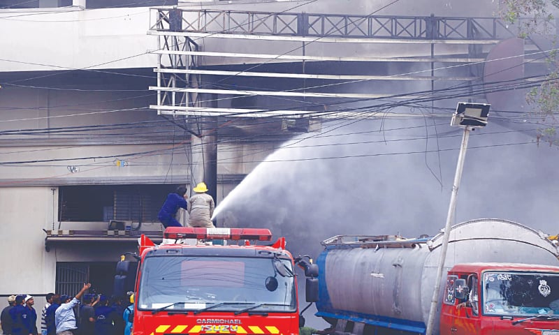 50 hours later, 800,000 gallons of water fail to put out raging fire in Karachi’s superstore