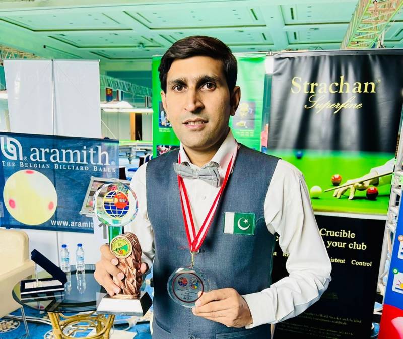 Pakistan’s Babar Masih wins bronze at World Amateur Snooker Championship 2022